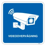 Videoovervågning piktogram Blå skilt