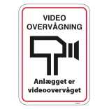 Anlægget er videoovervåget. Overvågningsskilt